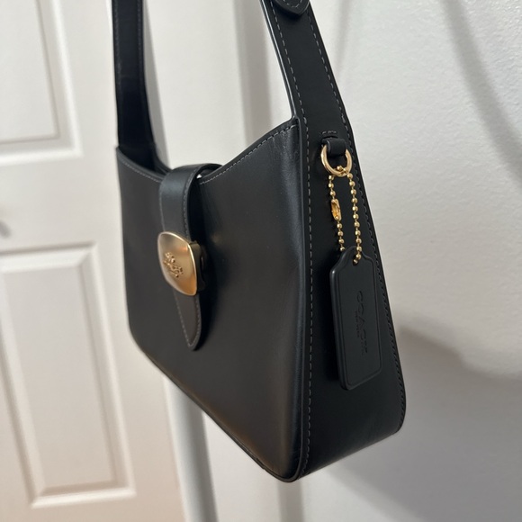 Coach Black Shoulder Bag with Gold Accent - Picture 4 of 6